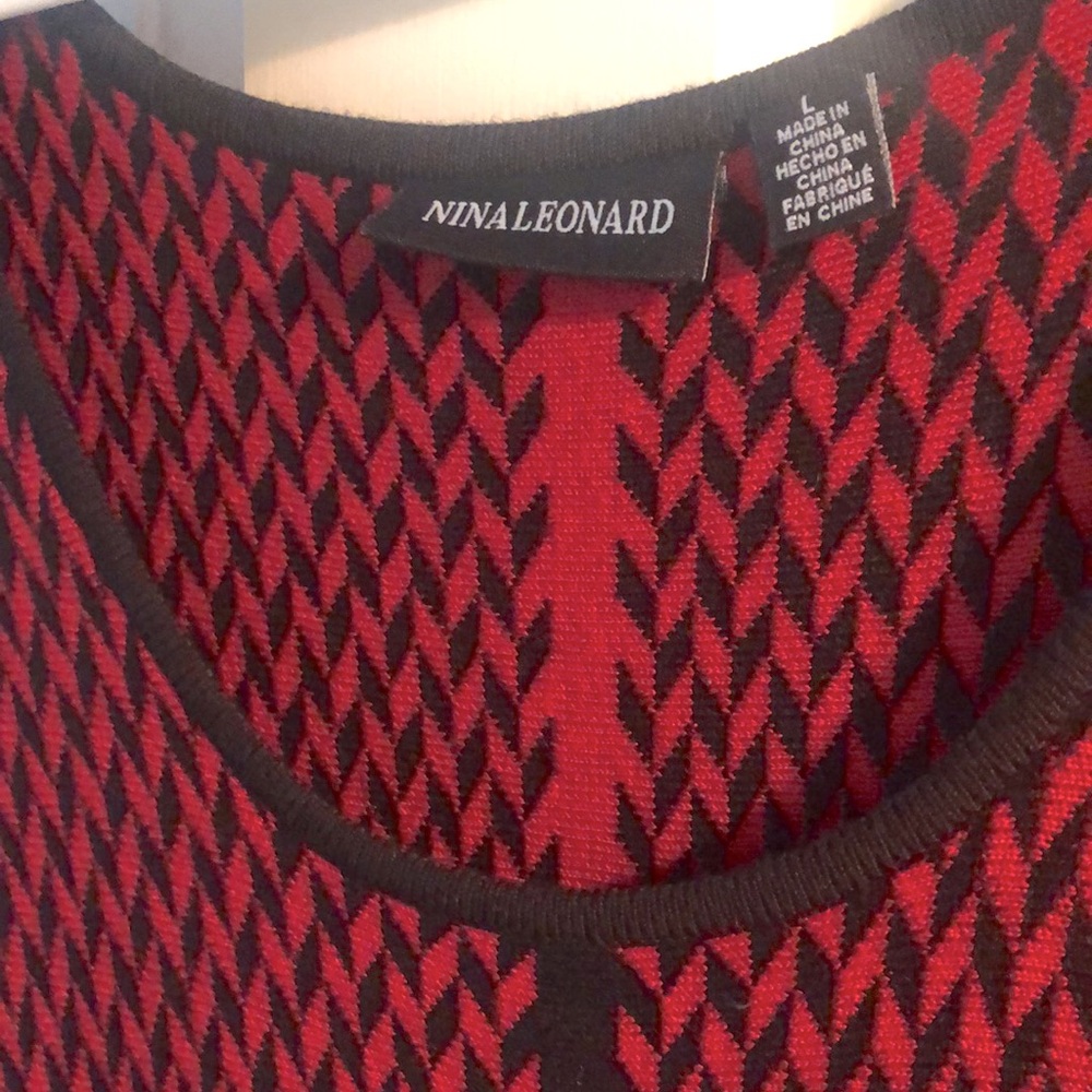 Nina Leonard fit & flare dress L - Picture 2 of 7